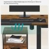 SONGMICS elektrisk skrivebord, hukommelsesfunktion vintage brun/sort - Billede 6