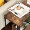VASAGLE industrielt sidebord, endebord, sengebord med nethylde, rustik brun - Billede 5