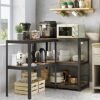 SONGMICS reol, industrielle, justerbare opbevaringshylder, brun og sort - Billede 2