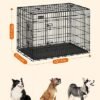 Hundekurv, Foldbar, 107 Cm, 2 Låger, Xl, Sort - Billede 4