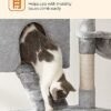Feandrea Cat Tree, Cat Tower 142 cm, Cat Activity Center, lysegrå - Billede 6