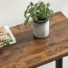 VASAGLE konsolbord, entrébord, stabilt sofabord, rustik brun og sort - Billede 5