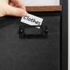 SONGMICS natbord med opbevaring, stofskuffekommode, industriel stil, sort - Billede 7