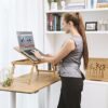 SONGMICS Bamboo Laptop Skrivebord, Sammenklappeligt Sengebord - Billede 3