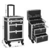 Låsbart Makeup-etui – Makeup Trolley med Hjul til Organiseret Skønhed, Sort - Billede 6