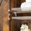 VASAGLE overtoiletopbevaring, badeværelsesstativ, til vaskemaskine, rustik brun - Billede 7