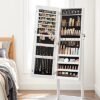 SONGMICS Smykkeskab Armoire, Fritstående Låsbar Opbevaringsenhed, Hvid - Billede 3