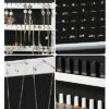 SONGMICS Hvidt spejllåsbart smykkeskab, vægmonteret smykkeholder, gaveidé - Billede 5