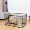 Hvalpe Kravlegård, Hundeindhegning, Kæledyrstræningspaneler, Sort - Billede 2