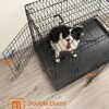 Hundekurv, Foldbar, 107 Cm, 2 Låger, Xl, Sort - Billede 3