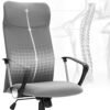 SONGMICS Ergonomisk kontorstol Drejestol polstret sæde - grå - Billede 3