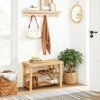 3-lags Bambus Skobænk, Skoholder Opbevaringsorganer, 70 X 28 X 45 Cm, Perfekt til Entre, Badeværelse, Stue og Korridor - Billede 2