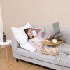 SONGMICS Bamboo Laptop Skrivebord, Sammenklappeligt Sengebord - Billede 7