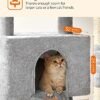 Feandrea Cat Tree, Cat Tower 142 cm, Cat Activity Center, lysegrå - Billede 5