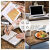 SONGMICS Laptop-skrivebord til seng eller sofa med justerbar vippetop, mørkebrun - Billede 3