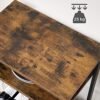 Vasagle vinställ, har 20 flaskor, vinhållare, flaskställ med glashållare, för källare, kök, matsal, industriell stil, 50 x 32 x 100 cm, rustik brun och svart LWR020B01 - Billede 5