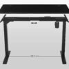 SONGMICS Elektrisk bordplade glat kant melaminbetræk MDF 120x60x1,8 cm Sort - Billede 6