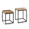 VASAGLE 2 sideborde - Stue Stabilt Metalstel Smal industrielt redebord - Billede 6