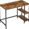 Stilfuldt kontor skrivebord med 2 hylder i vintage design.