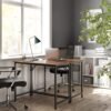 VASAGLE computerbord, Skrivebord, Lille kontorbord, Rustik Brun og Sort - Billede 7