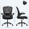 SONGMICS Kontorstol, Skrivebordsstol, Mesh Drejestol, Ergonomisk, Sort - Billede 6