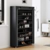 10-lags Skohylde, Skohylde til Op til 54 Par Sko, Fritstående Opbevaringsholder, Skab, 100 X 28 X 162 Cm, Sort - Billede 5