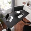 SONGMICS elektrisk bordplade, melaminbelægning, MDF, 140 x 70 x 1,8 cm, sort - Billede 3