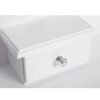 Songmics Princess Dressing Table Stool Set og 360 graders drejelig spejl makeup desk 4 skuffer forfængelighed møbler let at samle soveværelse hvid RDT04W - Billede 6