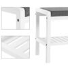 Songmics Bambus Bench Shoe Rack med polstret sæde, opbevaringshylde til indgang, stue, foyer, små områder, hvid lbs65wn - Billede 6