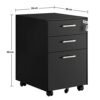 Songmics Office Chest of skuffer, kommode, Lockable File Cabinet, sort - Billede 3