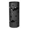 Metalstativ, Rund Paraplyholder, med Kroge og Drypbakke, 49 X Ø 19,5 Cm, Sort , 19,5 X 49 Cm (dia. X H)