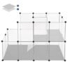 Songmics Guinea Pig Playpen, DIY Plastic Modular hegn, White LPC03W - Billede 3