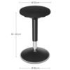 Songmics Active Rool, Wobble Stool Standing Desk Stol, Balance Stol, Justerbar højde 55-70 cm, ingen samling krævet, sort OSC04BK - Billede 7