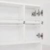 Vasagle BBK122W01 Mirrored Cabinet, badeværelse skab med højdejusterbare hylder, dør og øverste panel med højglans overflade, badeværelse, 54 x 15 x 55 cm, hvid - Billede 5