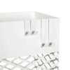 Songmics metal paraplyholder, paraplystand, 28 x 12 x 41 cm, rektangulært med vandbakke, åbent design, hvid Luc02WT - Billede 7