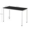 Vasagle Computer Desk, Writing Table med stort skrivebord, stabilt kontorbord, sort, hvid - Billede 7