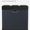 Songmics Recycling Bin, 3-in-1 Pedal Bin, 24-Liter Metal Rubbish Bin, stål, grå - Billede 6