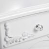 Songmics Princess Dressing Table Stool Set og 360 graders drejelig spejl makeup desk 4 skuffer forfængelighed møbler let at samle soveværelse hvid RDT04W - Billede 4