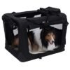 Hundeholder, Foldbar Kæledyrsbærer i Stof, 70 X 52 X 52 Cm, Sort - Billede 2