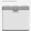 Songmics Pedal Bin, 3 X 8L Recycling Bin, 3-Compartment Metal Rubbish Bin, Waste Separation til Kitchen, Inkluder 15 skraldesposer, let at rense, stål, hvid og grå LTB24WT - Billede 6