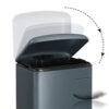 Songmics Rubbish Bin, 30 L Kitchen Bin, Steel Pedal Bin With Inner Bucket and Lid, Soft Closure, Odor Seal til Kitchen, Living Room, Smoky Grey LTB01Gs - Billede 6