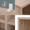 Vasagle 8-kub opbevaringsboghylde, træbokse og displayhylde, fritstående kabinet enhed til kontor, stue, soveværelse, eg farve LBC24NL - Billede 6
