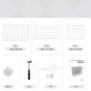 Songmics Modular Shoe Rack 15 terninger, DIY -hylde med metalnetpaneler, garderobeskabet Hallway Soveværelse inkluderer gummi -gavel, hvid, LPI44WS - Billede 7