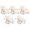 Songmics Solid Wood Rocking Stolefodstøtte med 5 justerbare højder holder op til 150 kg lysegrå lyy41m - Billede 5