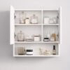 Vasagle BBK122W01 Mirrored Cabinet, badeværelse skab med højdejusterbare hylder, dør og øverste panel med højglans overflade, badeværelse, 54 x 15 x 55 cm, hvid - Billede 7