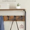Vasagle Knageholder, skostativ, Industriel, Rustik Brun og Sort - Billede 6