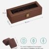 Songmics Watch Box med 6 slots, urkasse med glaslåg, fløjlsurpuder, urholder med lås, 11,2 x 30 x 8 cm, gaveide, brun syntetisk læder, brun foring JWB006K01 - Billede 7