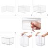 Songmics Shoe Box, Stackable Shoe Organizer, plastskoopbevaring med klar dør, let at samle, sæt på 6, 28 x 36 x 22 cm, størrelser op til Storbritannien 11, gennemsigtig LSP06TP - Billede 6