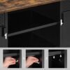 Songmics TV Stand, TV -kabinet, tv -bord med 3 justerbare hylder, rustik brun og sort - Billede 6