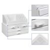 Songmics Cosmetics Organizer, makeup storage holder med 4 skuffer og 16 rum, hvid - Billede 6